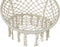 Lifa Garden Hangstoel - Ronde Schommelstoel - Crème - Binnen en Buiten - Polyester en Katoen - 140 x 80 cm