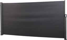 Lifa Garden Uitschuifbaar Windscherm - Zwart Zonnescherm - Oprolbaar Privacyscherm - Roll-back Functie - Weerbestendig en UV-bestendig - Incl. Montage Materiaal - 160 x 300 cm