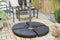 LIFA GARDEN Vulbare verzwaringstegels - Voetstuk voor hangende parasol in zwart - Te vullen met zand of water tot 50 kg - Weerbestendig - 100 x 100 x 8 cm