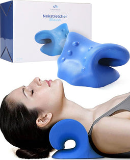 Lifeproducts Nekstretcher – Massagekussen – Nekmassage Apparaat – Shiatsu massagekussen – Kussen voor nekklachten – Nek stretcher - Blauw