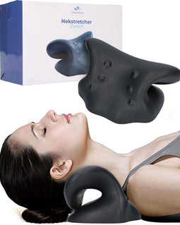 Lifeproducts Nekstretcher – Massagekussen – Nekmassage Apparaat – Shiatsu Massagekussen – Kussen voor Nekklachten – Nek Stretcher - Zwart