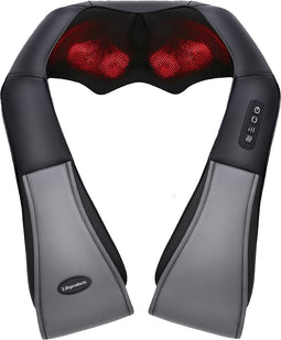 Lifeproducts Shiatsu Massagekussen - Elektrisch Nekmassage Apparaat - Massage Apparaten - Nek en Schouder Massage Apparaat - Massageapparaten met Infrarood Verwarming - Massagekussens