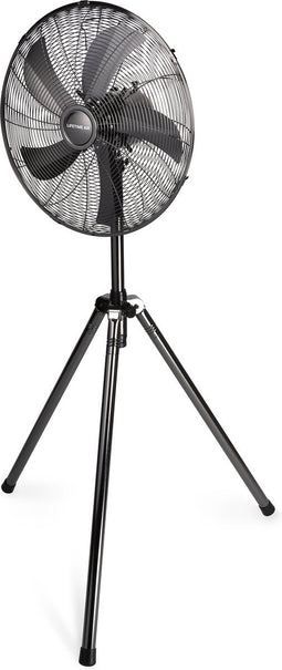 Lifetime Air Statiefventilator - 230V - Hoogte 125-145 CM - Driepoot Statief - 3 Snelheden - Oscillerende Functie - Kantelbaar - Zilver