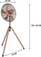 Lifetime Air Statiefventilator - 230V - Hoogte 125-145 CM - Driepoot Statief - 3 Snelheden - Oscillerende Functie - Kantelbaar - Koper