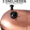Lifetime Air Statiefventilator - 230V - Hoogte 125-145 CM - Driepoot Statief - 3 Snelheden - Oscillerende Functie - Kantelbaar - Koper