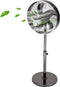 Lifetime Air Statiefventilator - 230V - Hoogte 85-125 CM - 3 Snelheden - Oscillerende Functie - Kantelbaar - Zilver