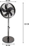 Lifetime Air Statiefventilator - 230V - Hoogte 85-125 CM - 3 Snelheden - Oscillerende Functie - Kantelbaar - Zilver