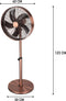 Lifetime Air Statiefventilator - 230V - Hoogte 85-125 CM - 3 Snelheden - Oscillerende Functie - Kantelbaar - Koper