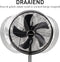 Lifetime Air Statiefventilator - 230V - Hoogte 85-125 CM - 3 Snelheden - Oscillerende Functie - Kantelbaar - Zilver