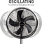 Lifetime Air Statiefventilator - 230V - Hoogte 85-125 CM - 3 Snelheden - Oscillerende Functie - Kantelbaar - Zilver