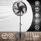 Lifetime Air Statiefventilator - 230V - Hoogte 85-125 CM - 3 Snelheden - Oscillerende Functie - Kantelbaar - Zilver