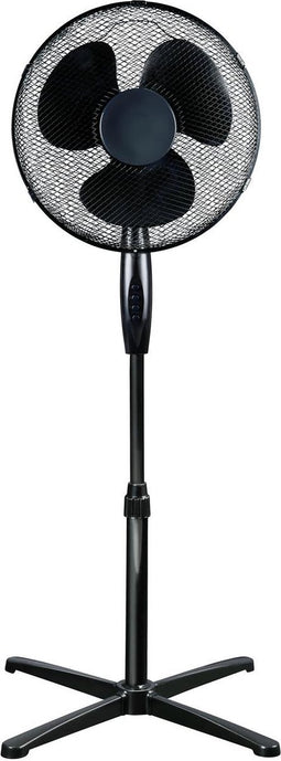 Lifetime Air Statiefventilator 45W - Ventilator in Hoogte Verstelbaar 102,5 tot 125 cm - Staande Ventilator met 3 Snelheden - Kantelbaar en Oscillerend - Zwart