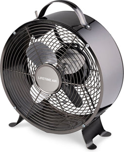 Lifetime Air Tafelventilator - 230V - Bureau Ventilator 20CM - 2 Snelheden - Zwart