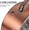 Lifetime Air Tafelventilator - 230V - Bureau Ventilator 20CM - 2 Snelheden - Duurzaam Materiaal - Koper