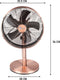 Lifetime Air Tafelventilator - 230V - Bureau Ventilator 30CM - 3 Snelheden - Oscillerende Functie - Kantelbaar - Rosé