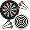 Lifetime Deluxe dartbord met koperen pijlen - 45 cm - zwart/wit - 3 spelmodi
