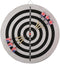 Lifetime Deluxe dartbord met koperen pijlen - 45 cm - zwart/wit - 3 spelmodi