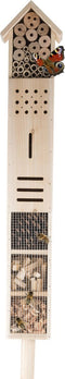 Lifetime Garden insectenhotel - hout - 160 x 14,5 x 10 cm - op paal
