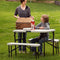 Lifetime opklabare picknicktafel met banken