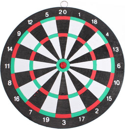 Lifetime Tweezijdig dartbord - 40,5 cm - Inclusief 6 darts - Zwart/wit ontwerp