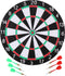 Lifetime Tweezijdig dartbord - 40,5 cm - Inclusief 6 darts - Zwart/wit ontwerp