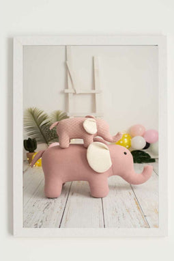 Schilderij Crochetts Multicolour 33 x 43 x 2 cm Olifant