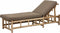 Ligbed Rooty teak met taupe kussen