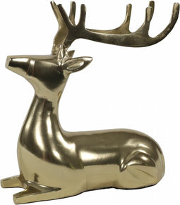 Liggend hert van goud 25x10x25 cm