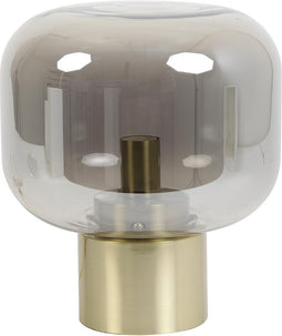 Light & Living Arturan Tafellamp - Glas Smoke/Brons - Ø29,5x33,5 cm