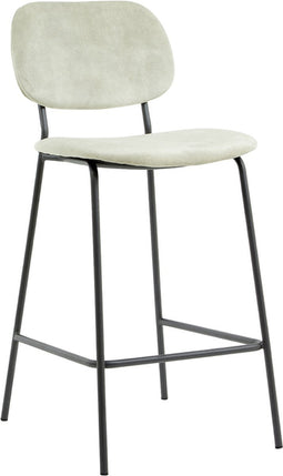 Light&living Barkruk 55x45x92 cm EMMA velvet zand-donker grijs
