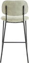 Light&living Barkruk 55x45x92 cm EMMA velvet zand-donker grijs