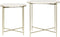 Light & Living Besot - Ronde Bijzettafel - Marmer Bruin - Ø42+Ø52 cm