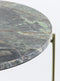 Light & Living Besut Ronde Bijzettafel - Marmer Groen/Goud/Glas - Set/2 - Ø42x45 + Ø52x50cm