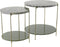 Light & Living Besut Ronde Bijzettafel - Marmer Groen/Goud/Glas - Set/2 - Ø42x45 + Ø52x50cm