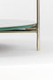 Light & Living Besut Ronde Bijzettafel - Marmer Groen/Goud/Glas - Set/2 - Ø42x45 + Ø52x50cm