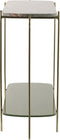 Light & Living Besut - Side Table - Marmer Groen/Glas Goud - 103x37x80 cm