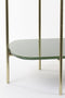Light & Living Besut - Side Table - Marmer Groen/Glas Goud - 103x37x80 cm