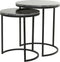 Light & Living Bijzettafel Alfio - Zwart - Ø49cm - Modern