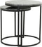 Light & Living Bijzettafel Alfio - Zwart - Ø49cm - Modern