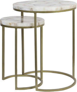 Light & Living Bijzettafel Axat - Antiek Brons - Ø41+Ø28cm - Modern