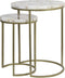 Light & Living Bijzettafel Axat - Antiek Brons - Ø41+Ø28cm - Modern