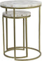 Light & Living Bijzettafel Axat - Antiek Brons - Ø41+Ø28cm - Modern