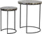 Light & Living Bijzettafel Axat - Bruin/Zwart - Ø41+Ø28cm - Modern