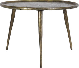 Light & Living Bijzettafel Babina - Antiek Brons - Ø59cm - Industrieel,Luxe