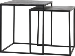 Light & Living Bijzettafel Banos - Antiek Lood - 44.5x44.5x50.5cm - Industrieel