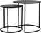 Light & Living Bijzettafel Doba - Antiek Zwart - Ø50cm - Industrieel