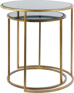 Light & Living - Bijzettafel DUARTE - Ø50x52cm - Brons - Set van 2