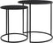 Light & Living Bijzettafel Duarte - Zwart - Ø40+Ø50cm - Luxe, Klassiek