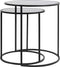 Light & Living Bijzettafel Duarte - Zwart - Ø40+Ø50cm - Luxe, Klassiek