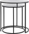 Light & Living Bijzettafel Duarte - Zwart - Ø40+Ø50cm - Luxe, Klassiek